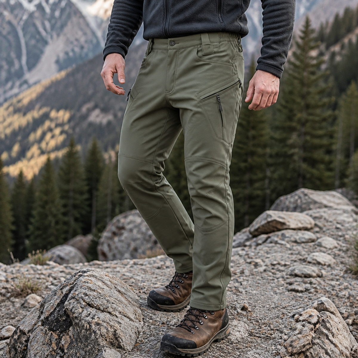 Pantalones de Senderismo con Forro Polar