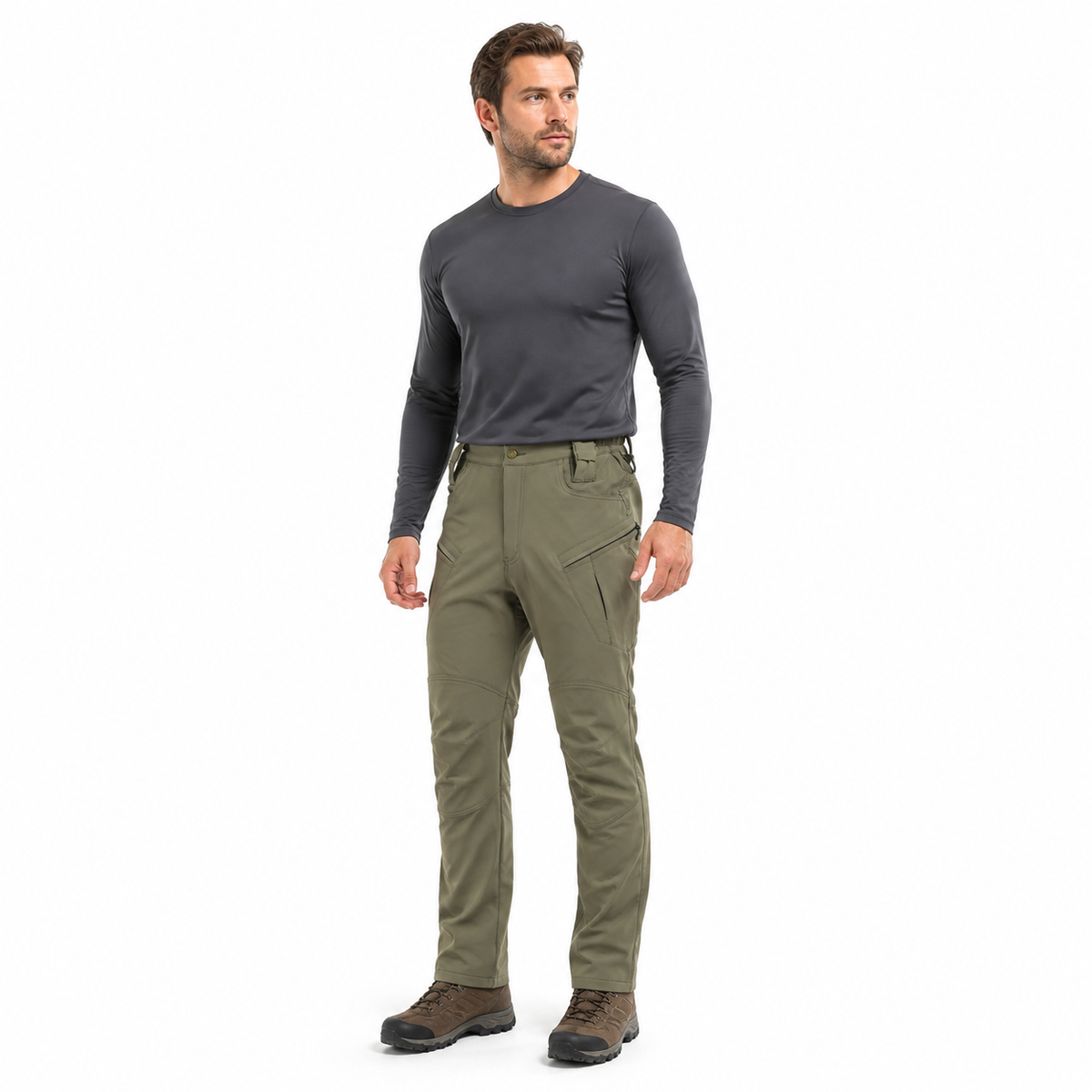 Pantalones de Senderismo con Forro Polar
