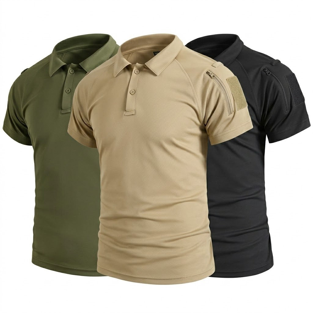Pack de 3 Polos Tácticos de Secado Rápido