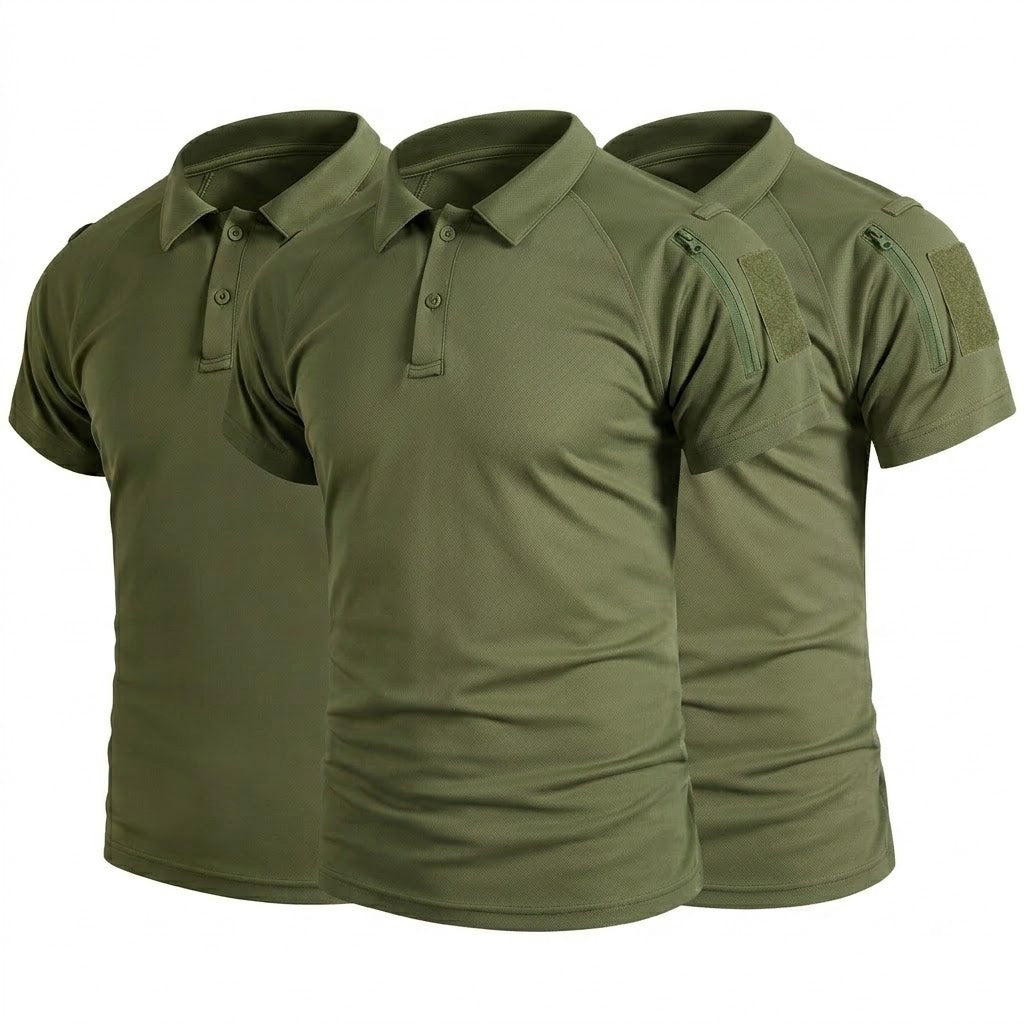 Pack de 3 Polos Tácticos de Secado Rápido