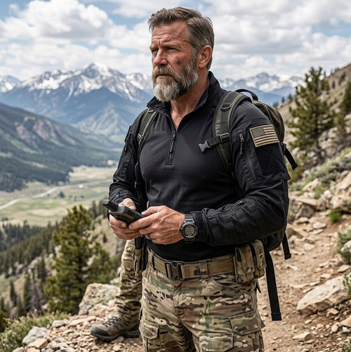 Camiseta Táctica de Combate Outdoor con Bolsillos en las Mangas