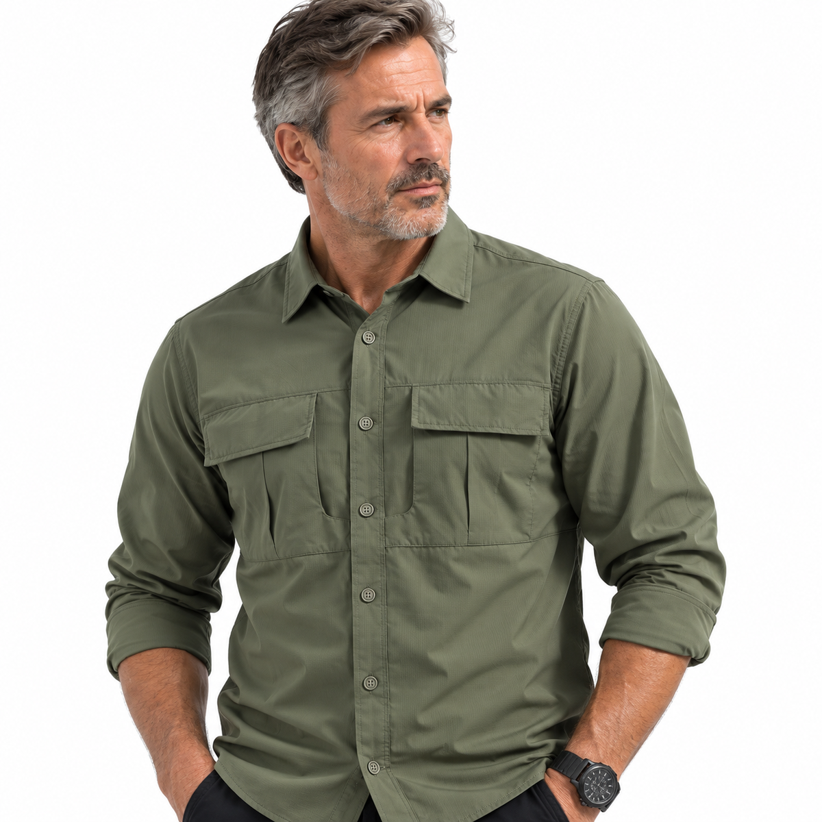 Camisa Táctica de Manga Larga y Secado Rápido